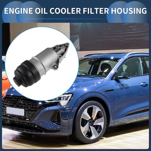 Engine Oil Filter Base Housing Assembly, Oil Filter Housing No.06E115405K for Audi A4 A5 A6 Upgraded Aluminum Alloy Silver Tone, 1 Pc in Saudi Arabia