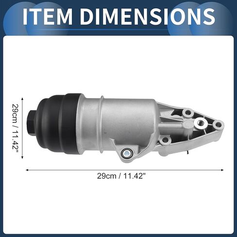 Engine Oil Filter Base Housing Assembly, Oil Filter Housing No.06E115405K for Audi A4 A5 A6 Upgraded Aluminum Alloy Silver Tone, 1 Pc in Saudi Arabia