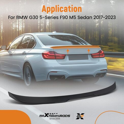maXpeedingrods Duckbill Spoiler Fits for BMW G30 5-Series F90 M5 520i 530i 540i Sedan 17-23, M-Style Rear Trunk Spoiler Wing for BMW M5 Accessories, Gloss Black in Saudi Arabia
