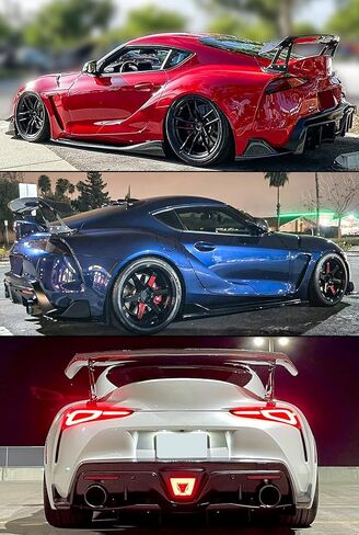 جناح سبويلر خلفي من ألياف الكربون الحقيقية بتصميم عالي GT متوافق مع 2020-2023 Toyota GR Supra A90 A91 in Saudi Arabia