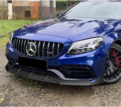 Q1-TECH, Front Bumper Lip fit for Compatible with 2015-2021 Mercedes-Benz (W205) C63 AMG Only, Front Bumper Lip Spoiler Air Chin Body Kit Splitter ABS, AP-Style (Painted Carbon) in Saudi Arabia