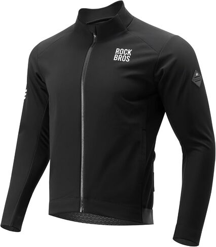 ROCKBROS Winter Cycling Jacket for Men Windbreaker Long Sleeve Bike Jacket Thermal Running Jacket for Cold Weather in Saudi Arabia