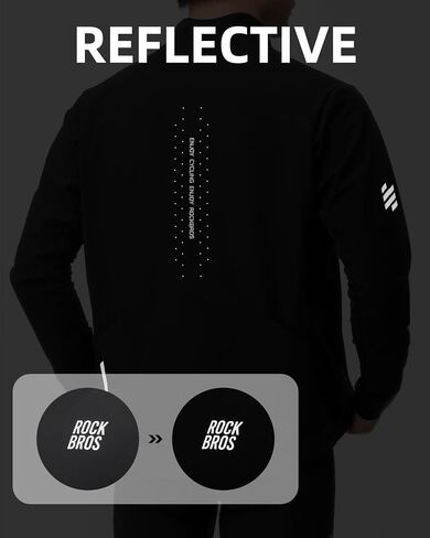 ROCKBROS Winter Cycling Jacket for Men Windbreaker Long Sleeve Bike Jacket Thermal Running Jacket for Cold Weather in Saudi Arabia