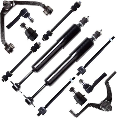 مجموعة تعليق الصدمات من Struts لـ 2001-2005 Ford Explorer Sport Trac ممتص الصدمات الأمامي، قضيب تثبيت نهاية قضيب وصلة مجموعة وصلة ذراع التحكم ومفاصل الكرة 12 قطعة، 341302 in Saudi Arabia