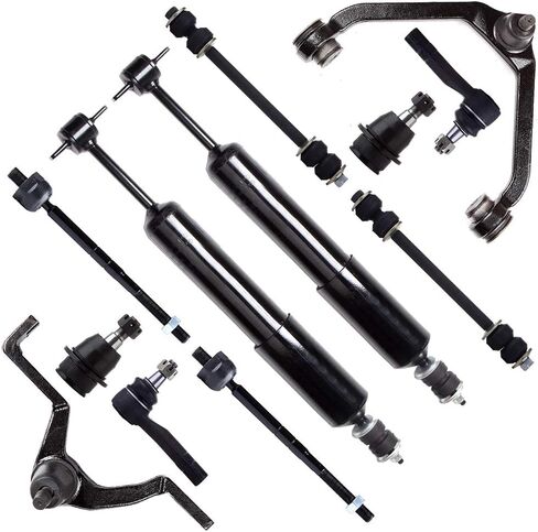 مجموعة تعليق الصدمات من Struts لـ 2001-2005 Ford Explorer Sport Trac ممتص الصدمات الأمامي، قضيب تثبيت نهاية قضيب وصلة مجموعة وصلة ذراع التحكم ومفاصل الكرة 12 قطعة، 341302 in Saudi Arabia