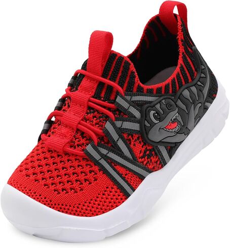 FEETCITY Toddler Shoes Boys Girls Walking Shoes Toddler Slip On Shoes Wide Kids Tennis Shoes Lightweight Toddler Dinosaur Shoes Baby Sneakers in Kuwait