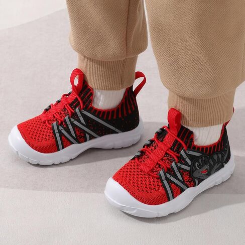 FEETCITY Toddler Shoes Boys Girls Walking Shoes Toddler Slip On Shoes Wide Kids Tennis Shoes Lightweight Toddler Dinosaur Shoes Baby Sneakers in Kuwait