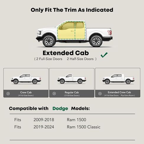 خطوات جانبية لألواح الجري YHTAUTO مقاس 6 بوصات متوافقة مع دودج رام 1500 2009-2018، رام 1500 كلاسيك 2019-2024، كابينة الطاقم، أطراف منحنية بيضاوية من الفولاذ المقاوم للصدأ المصقول بالكروم، قضبان جانبية لكابينة الشاحنة in Saudi Arabia