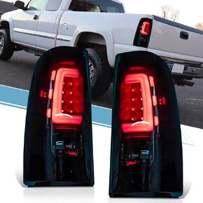 مجموعة مصابيح LED الخلفية VPIMOZO متوافقة مع 99-06 Silverado 1500 1500HD 2500 2500HD 3500 99-02 GMC Sierra 1500 1500HD 2500 2500HD 3500 مصابيح الفرامل الخلفية مع تسخير الأسلاك غطاء أسود دخاني in Kuwait