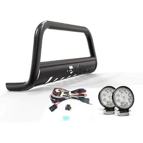 VANGUARD VGUBG-1183BK-RLED مجموعة مصابيح LED مستديرة باللون الأسود مقاس 4.5 بوصة | متوافق مع 11-22 دودج دورانجو / 11-22 جيب جراند شيروكي in Kuwait