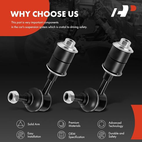 A-Premium 2 x Front Sway Bar Links Stabilizer Bar Links, Compatible with Hyundai Sonata 1999-2005, XG300 2001, XG350 2002-2005 & Kia Optima/Magentis 2001-2006, Amanti 2004-2006 in Saudi Arabia