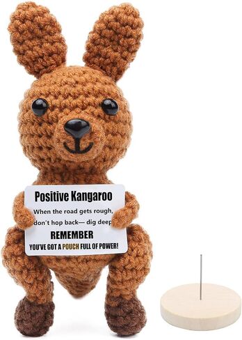 Emotional Support Crochet Sloth- Funny Mental Health Gifts with Positive Card, Sloth Gifts for Women Positive Crochet Animals Inspirational Gifts for Friends Birthday and Family Room Decor in Saudi Arabia
