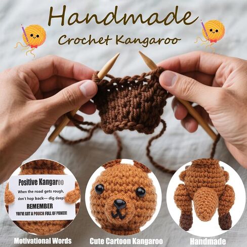 Emotional Support Crochet Sloth- Funny Mental Health Gifts with Positive Card, Sloth Gifts for Women Positive Crochet Animals Inspirational Gifts for Friends Birthday and Family Room Decor in Saudi Arabia