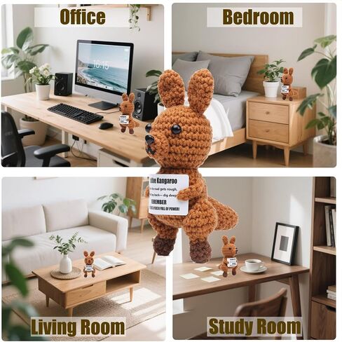 Emotional Support Crochet Sloth- Funny Mental Health Gifts with Positive Card, Sloth Gifts for Women Positive Crochet Animals Inspirational Gifts for Friends Birthday and Family Room Decor in Saudi Arabia
