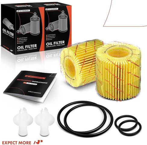 A-Premium 2-PC 10K Miles Protection Oil Filter Compatible with for Toyota Corolla, Corolla iM, Prius, Prius Plug-In, Prius Prime, Prius V, Matrix, C-HR & Lexus CT200h & for Scion iM, xD & Pontiac Vibe in Saudi Arabia