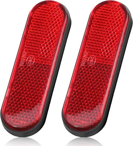 2 Pcs Red Reflectors Universal Compatible Motorcycle Safety Reflector M6 Universal Screw Mount Reflective Warning Reflector for Bicycle Bike Trailer Cars Trucks Boat in Saudi Arabia
