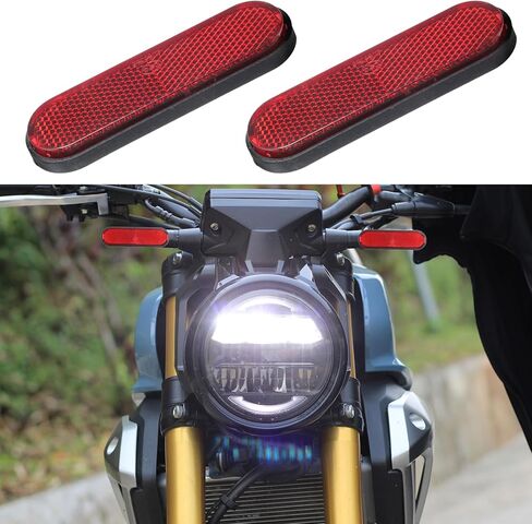 2 Pcs Red Reflectors Universal Compatible Motorcycle Safety Reflector M6 Universal Screw Mount Reflective Warning Reflector for Bicycle Bike Trailer Cars Trucks Boat in Saudi Arabia