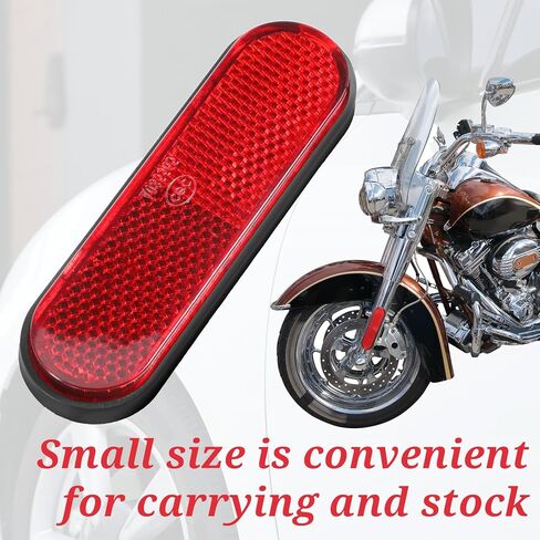 2 Pcs Red Reflectors Universal Compatible Motorcycle Safety Reflector M6 Universal Screw Mount Reflective Warning Reflector for Bicycle Bike Trailer Cars Trucks Boat in Saudi Arabia
