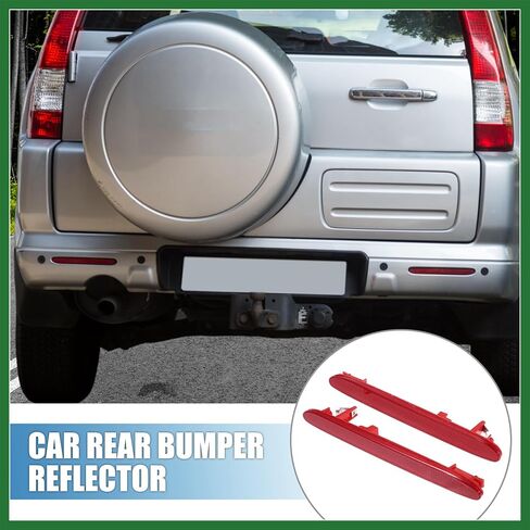 Motoforti Car Rear Left Right Bumper Reflector 33555-SEA-013 33505-SEA-013 for Honda CR-V EX LX SE 2005-2006 Plastic Red (Set of 2) Long-lasting in Saudi Arabia