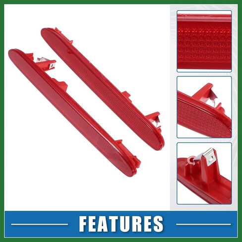 Motoforti Car Rear Left Right Bumper Reflector 33555-SEA-013 33505-SEA-013 for Honda CR-V EX LX SE 2005-2006 Plastic Red (Set of 2) Long-lasting in Saudi Arabia