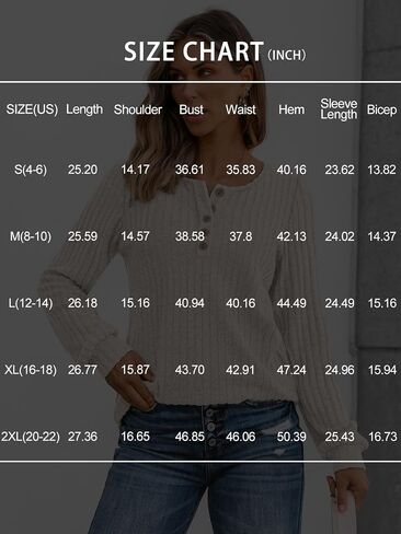 Long Sleeve Henley Shirts Women's Business Casual Lightweight Tunic Sweater Tops in Saudi Arabia