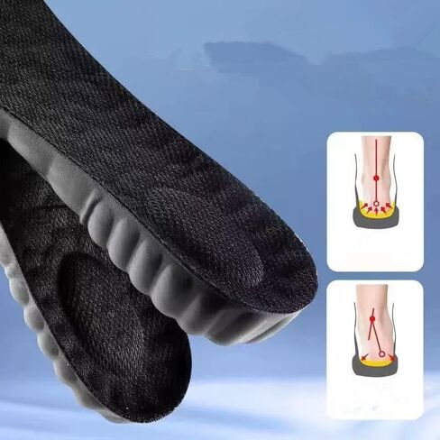 Height Increase Insoles for Men and Women,Bamboo Comfort Memory Foam Insoles, Breathable 4D Cloud Insoles for Shock Absorption, Foot Pain Relief (Height : 0.98In, Men: US 8-12) in Kuwait