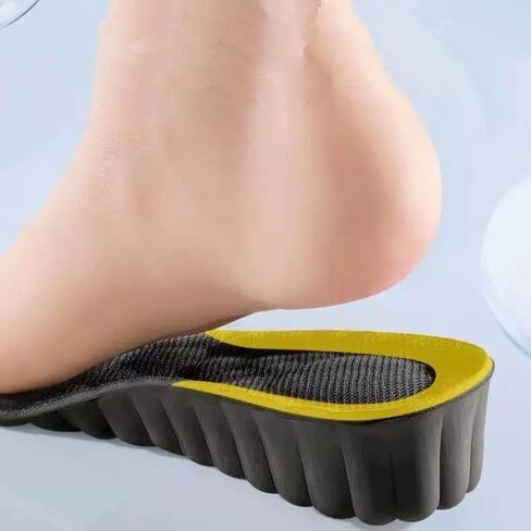 Height Increase Insoles for Men and Women,Bamboo Comfort Memory Foam Insoles, Breathable 4D Cloud Insoles for Shock Absorption, Foot Pain Relief (Height : 0.98In, Men: US 8-12) in Kuwait