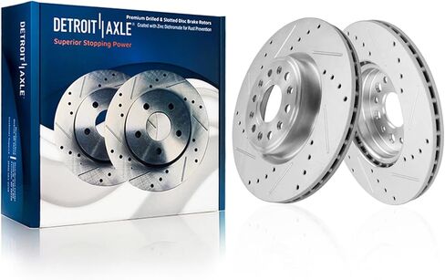 Detroit Axle - Front Brake Rotors for 2019 2020 2021 2022 2023 2024 2025 Ram 1500 Drilled and Slotted Disc Brake Rotors Replacement : 14.88" inch Brakes Rotors in Saudi Arabia