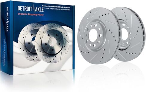 Detroit Axle - Front Brake Rotors for 2020 2021 2022 2023 2024 2025 Jeep Wrangler Gladiator, Drilled and Slotted Disc Brake Rotors Replacement : 12.99" inch Rotor in Saudi Arabia