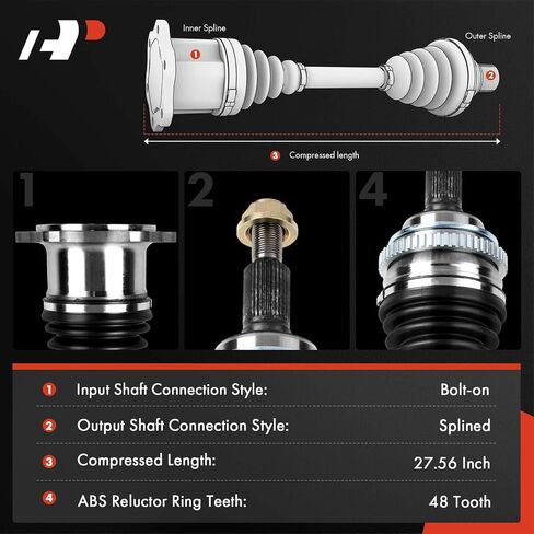 A-Premium CV Axle Shaft Assembly Compatible with Lexus GS300 93-05, GS400 98-00, GS430 01-05, SC300 92-97, SC400 92-00, SC430 02-05 & Toyota Supra 93-98, 3.0L 4.0L 4.3L, Rear Right Passenger Side in Saudi Arabia