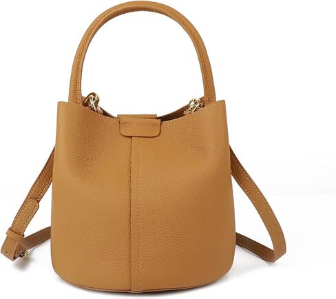 Bucket Bags for Women, Genuine Leather Crossbody Bags, Top-handle purses with an Adjustable Strap in Kuwait