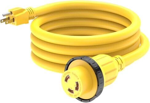 1FT 30-Amp to 15-Amp Marine & RV-Adapter Cord Nema 5-15P to L5-30R,10AWG 15Amp Male to 30Amp-Female Twist Lock Power Adapter,Marine Shore Power 30A 125V Receptacle to 110V 15A Household Plug Adapter in Saudi Arabia