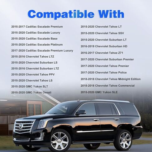 CarPartsDepot مصراع الشبكة الأمامية النشطة مع محرك متوافق مع 2015-2020 كاديلاك إسكاليد وشفروليه تاهو وشفروليه سوبربان وجي إم سي يوكون GM1206125 84378163 in Saudi Arabia
