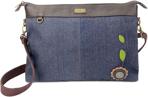 CHALA Canvas Convertible Denim Blue Stripe Work Tote in Saudi Arabia