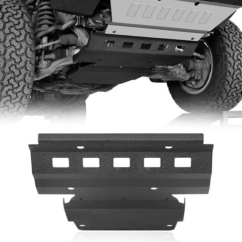 Hooke Road 4Runner Front Skid Plate Compatible with 2010-2024 Toyota 4Runner 5th Gen, Textured Black Steel Offroad Accessories in Saudi Arabia