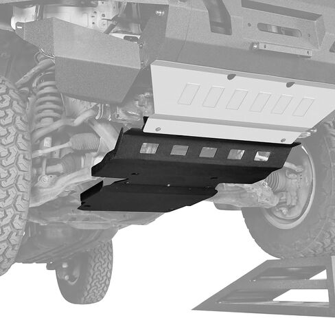 Hooke Road 4Runner Front Skid Plate Compatible with 2010-2024 Toyota 4Runner 5th Gen, Textured Black Steel Offroad Accessories in Saudi Arabia