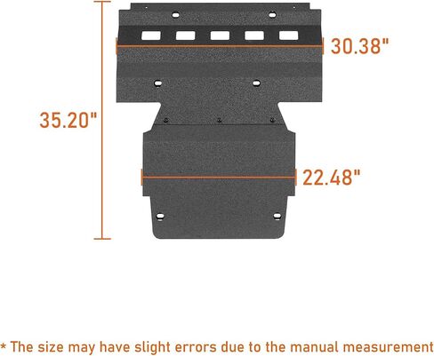 Hooke Road 4Runner Front Skid Plate Compatible with 2010-2024 Toyota 4Runner 5th Gen, Textured Black Steel Offroad Accessories in Saudi Arabia