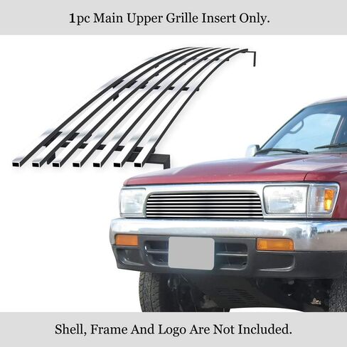 APS Compatible with Toyota 4Runner 1992-1995 Main Upper Stainless Steel Chrome Polished 8x6 Horizontal Billet Front Grill Grille Insert T85479S in Saudi Arabia