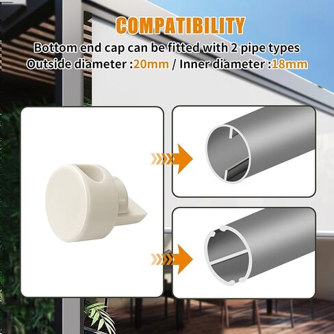 Replacement Parts Shade Tie Downs Bungee Kit for Coolaroo Sunshade Roller Outdoor Blinds(Black 2 Set) in Saudi Arabia