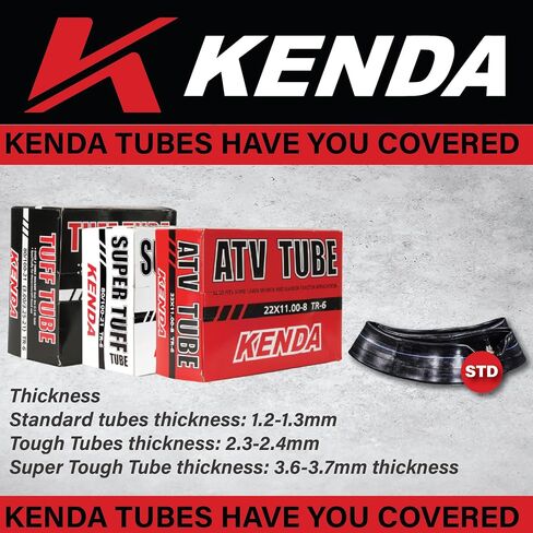 Kenda 275/300-16 TR-4 Inner Motorcycle Tube – Heavy-Duty Rubber, TR-4 Valve Stem with Keychain(2-Pack) in Saudi Arabia