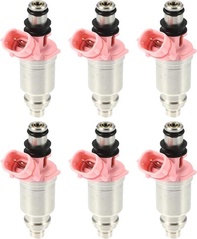 ACROPIX Car Fuel Injector Nozzle Replace for Toyota Land Cruiser 4.5L 1992-2004 23209-74080 - Pack of 6 Pink in Saudi Arabia