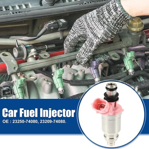 ACROPIX Car Fuel Injector Nozzle Replace for Toyota Land Cruiser 4.5L 1992-2004 23209-74080 - Pack of 6 Pink in Saudi Arabia
