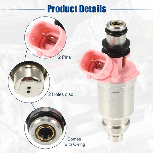 ACROPIX Car Fuel Injector Nozzle Replace for Toyota Land Cruiser 4.5L 1992-2004 23209-74080 - Pack of 6 Pink in Saudi Arabia