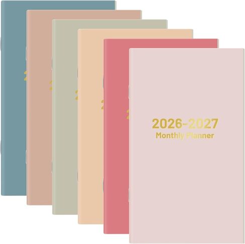 6 Pack Pocket Calendar 2025-2026 for Purse, 3.5 x 6 Inch Pocket Planner Small Monthly Calendar from Jan 2025 to Dec 2026 for Women Men New Year Gifts(Pink) in Saudi Arabia