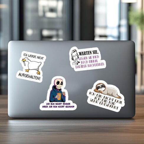 German Inspirational Stickers for Teens Adults Kids Teachers | German Language Quote Stickers | Positive Stickers for Planner,Journaling Scrapbook,Water Bottles, Laptop | 52pcs in Saudi Arabia