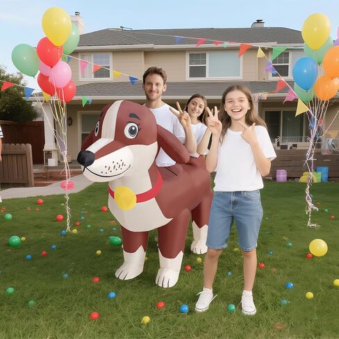 Inflatable Dachshund Dog Costume - 8.36 Ft Blow Up Couples Funny Suit for Adults，Family Halloween Cosplay Costumes in Saudi Arabia