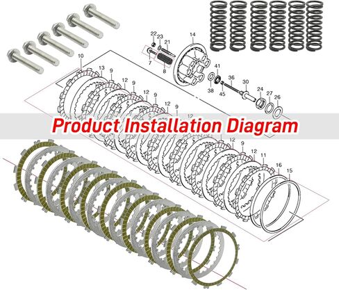 Clutch Kit & Friction Steel Plates Gasket Compatible with Suzuki GSX-R600 GSX-R750 2008 2009 in Saudi Arabia