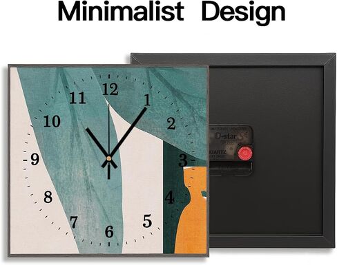 Cute Cat Silent Wall Clocks Non Ticking Minimalist Art Clock Battery Operated for Living Room Bedroom (2Pcs 16x16 in) in Saudi Arabia