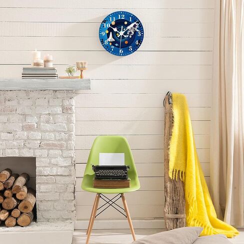 Wall Clocks Battery Operated, Cute Fall Thanksgiving Turkey Silent Non Ticking Decorative Indoor Outdoor Wall Clocks for Living Room Kitchen Bedroom Bathroom 12" in Saudi Arabia