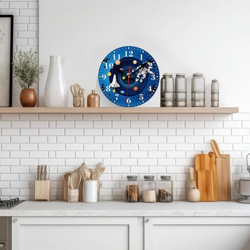 Wall Clocks Battery Operated, Cute Fall Thanksgiving Turkey Silent Non Ticking Decorative Indoor Outdoor Wall Clocks for Living Room Kitchen Bedroom Bathroom 12" in Saudi Arabia